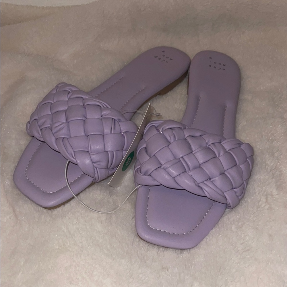 Target Purple Quilted Sandals
